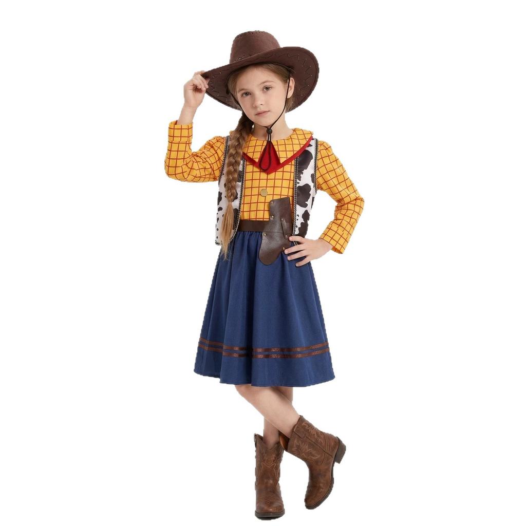 Children's Day new toy story cosplay girls Woody dress party dress up performance clothes