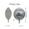 10pcs 22in 4D Aluminum Film Balloons,  Gold Disco Themed Balloons for  Birthday Party & Anniversary PartyBackdrop Decoration
