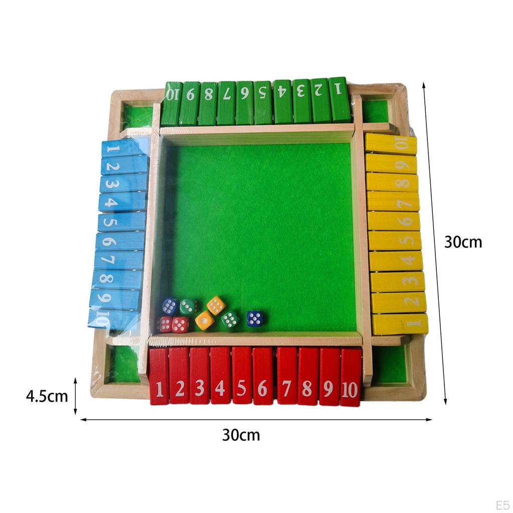 Sada kostkových her, digitální otočná deska, čínská hračka pro 4 hráče, stabilní puzzle, matematický stůl