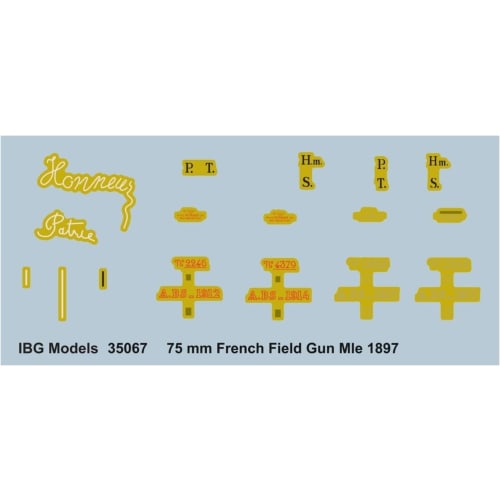 IBG 1/35 Scale French 75mm Schneider M.1897 Field Gun, World War I Type, Plastic Model Kit PB35067