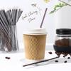 100Pcs 15Cm Disposable Plastic 2 Holes Design Coffee Stir Sticks Birthday Wedding Party Drinking Cocktail Straws Supplies Kitchen Accessories