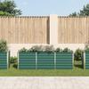 Garden Raised Bed Galvanized Steel 240*40*77 Cm Green