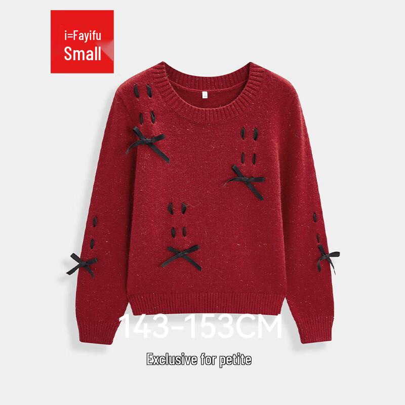 

IEF Женский зимний красный вязаный свитер петит S