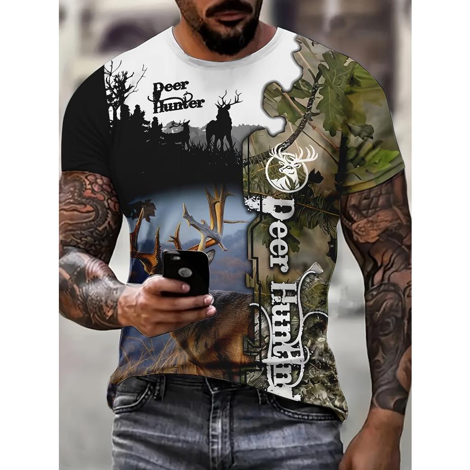 

Футболка с рисунком рыбы Тигр и Волк 3D-печать Мужская мода Уличная одежда Топы Летняя футболка с коротким рукавом Смешная футболка 6XL зелёный