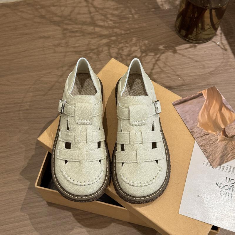 Casual simple woven bag head platform slippers women's 2025 summer new comfortable and versatile Roman shoes