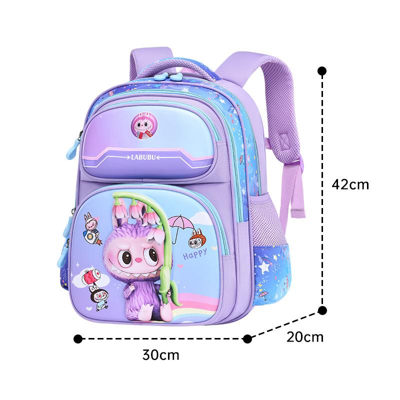 Labubu Children's Backpack New Girl Primary School Student Cartoon Anime Weight Loss Spine Protection Backpack