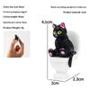 1Pcs Funny Toilet Cat Figurine Resin Mini Cat Statue Cute Animal Desktop Ornament For Home Cabinet Decoration Gift