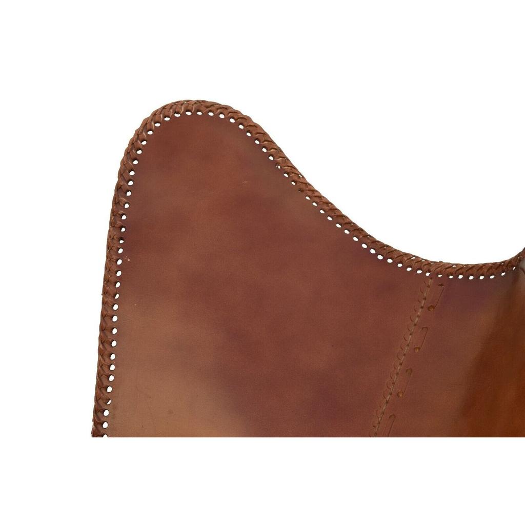 Living Room Leather Butterfly Chair Handmade Genuine Arm Butterfly Chair