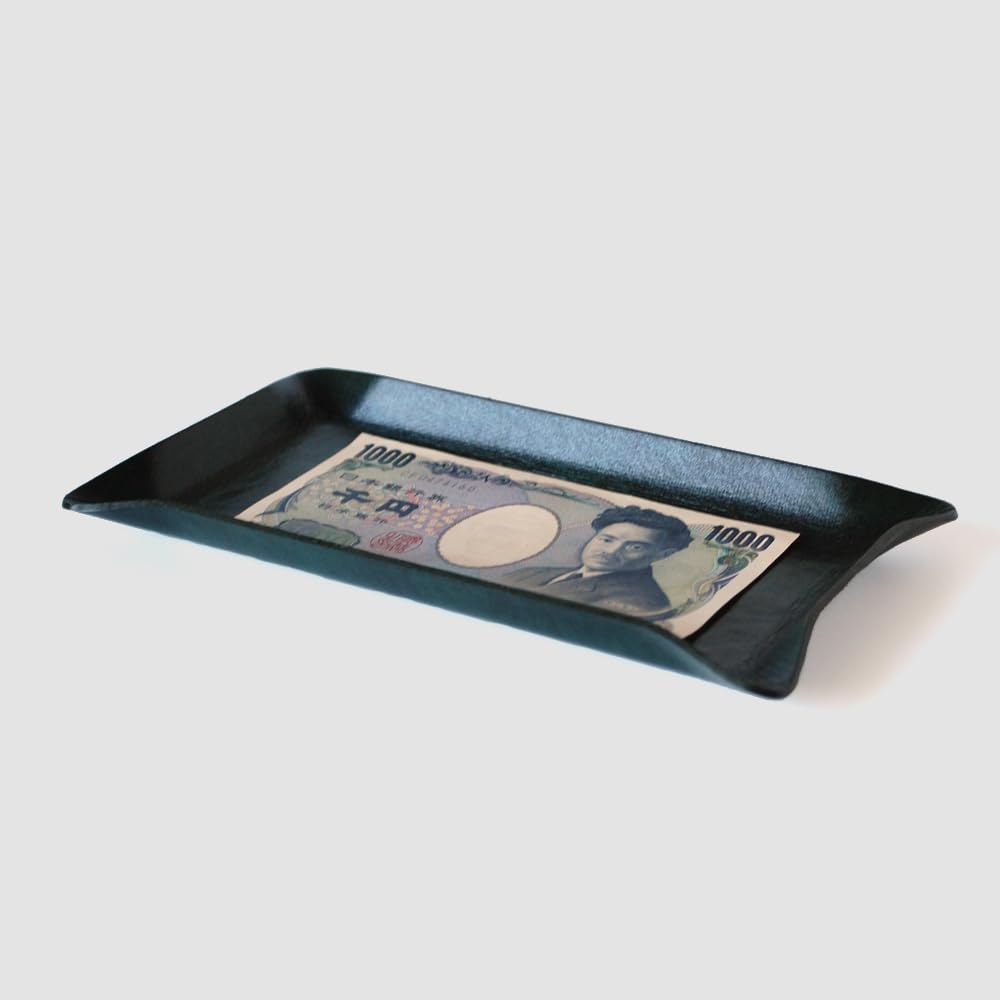 recycled leather cash register coin cash coin cashier small item holder embossed Maintenance-free tray, tray, tray, tray, tray, (crocodile black)
