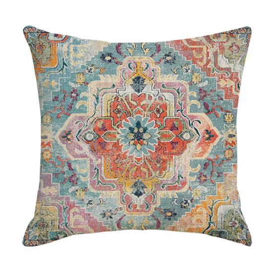 Boho Throw Pillow Covers, 18 x 18 Inch Bohemia Ethnic Style Cushion Case, Decorative Pillowcase for Sofa Couch