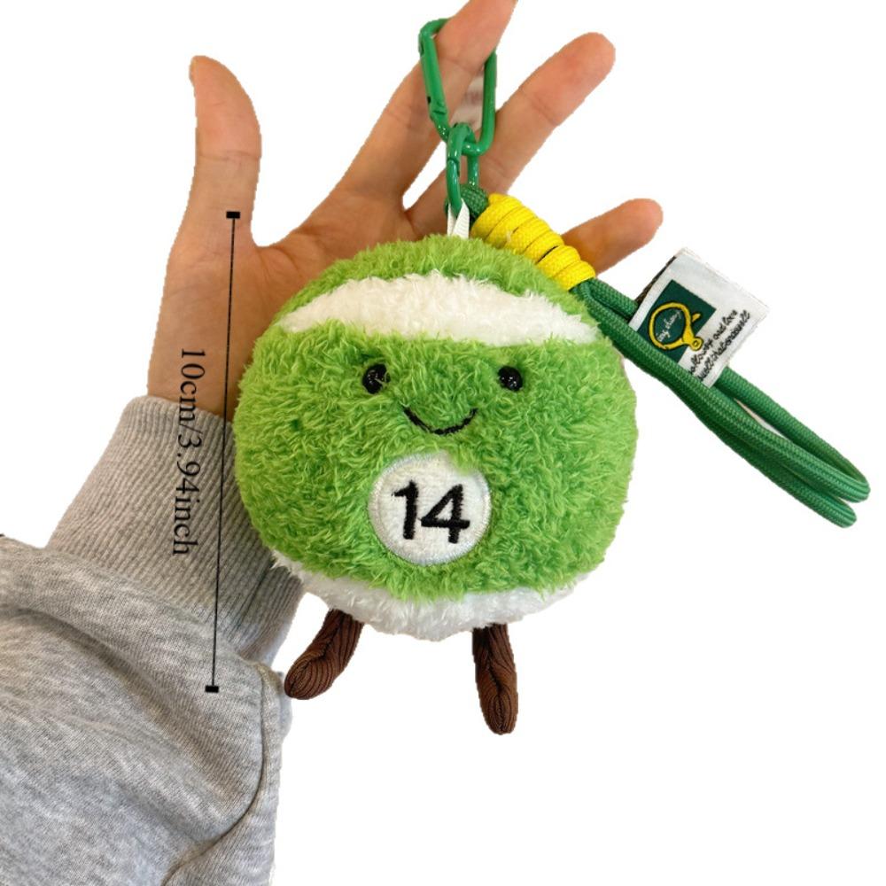 Soft Billiards Plush Key Ring 6 Colors Backpack Key Chain Billiard Balls Pendant Christmas