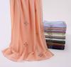 New Chiffon Hijab With Rhinestones Diamonds Scarf Shawls Solid Headscarf Wraps Ramadan Eid Hijabs Glitter Headband Turban