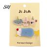 Cat Pattern Hair Pins 2/3Pcs Girl Hairpins Cats Puppies Rabbits Bread Broken Fixer Clips Smooth Edges Side Bang Accessories Puppy Design Hairpin