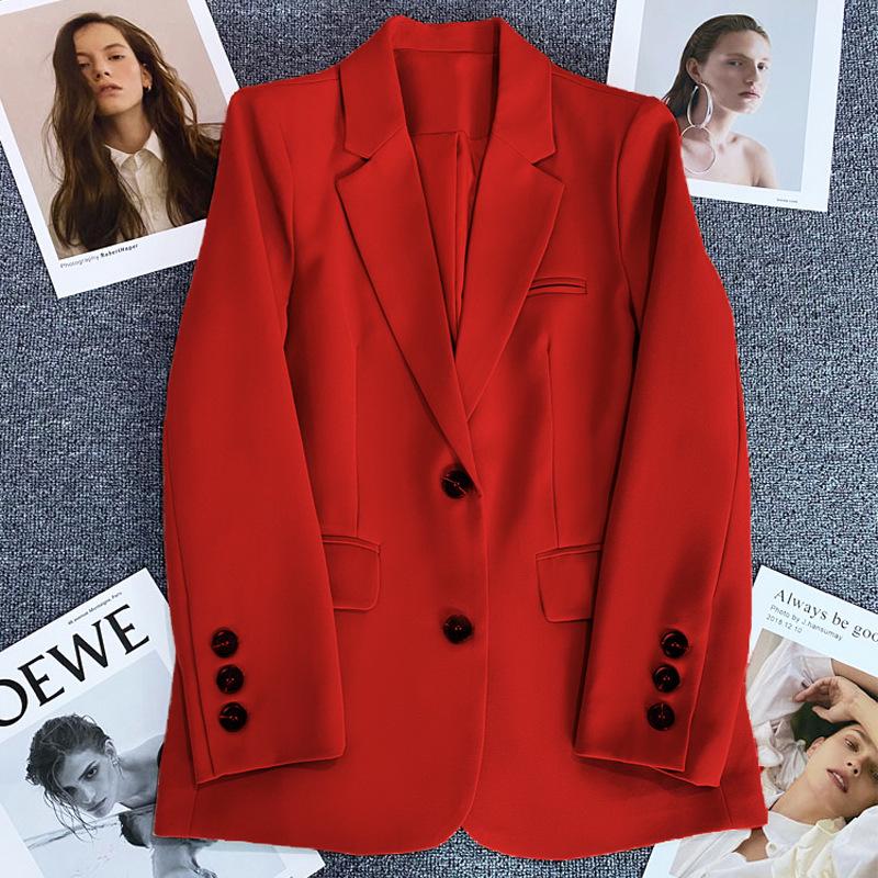 Damen Gelber Blazer im koreanischen Stil mit lockerer Passform und schlankmachender Wirkung - Frühling/Herbst 2025