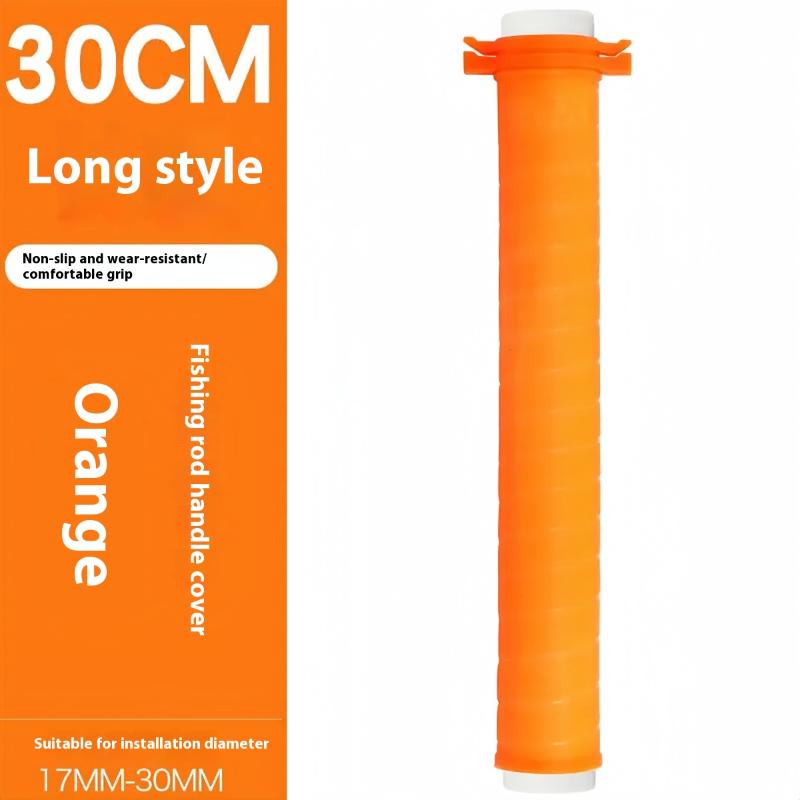 .Fishing Rod Cover Anti-Slip Soft Grip Universal Fishing Rod Sleeve Shock Absorption Elastic Rod Handle Protector Fishing Gear