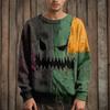 Herre Langermet Pullover Genser Casual Halloween Trykk Strikket Oversized Genser
