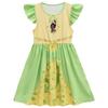 Long Dress Princess Tiana, Medium And Large Girls' Dress, Flying Sleeves, Milk Silk Skirt + Bag 88123