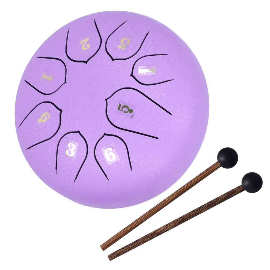 6 Zoll 8 Töne Zungentrommel mit Schlägeln Musikbuch Musikalisches Schlaginstrument für Meditation