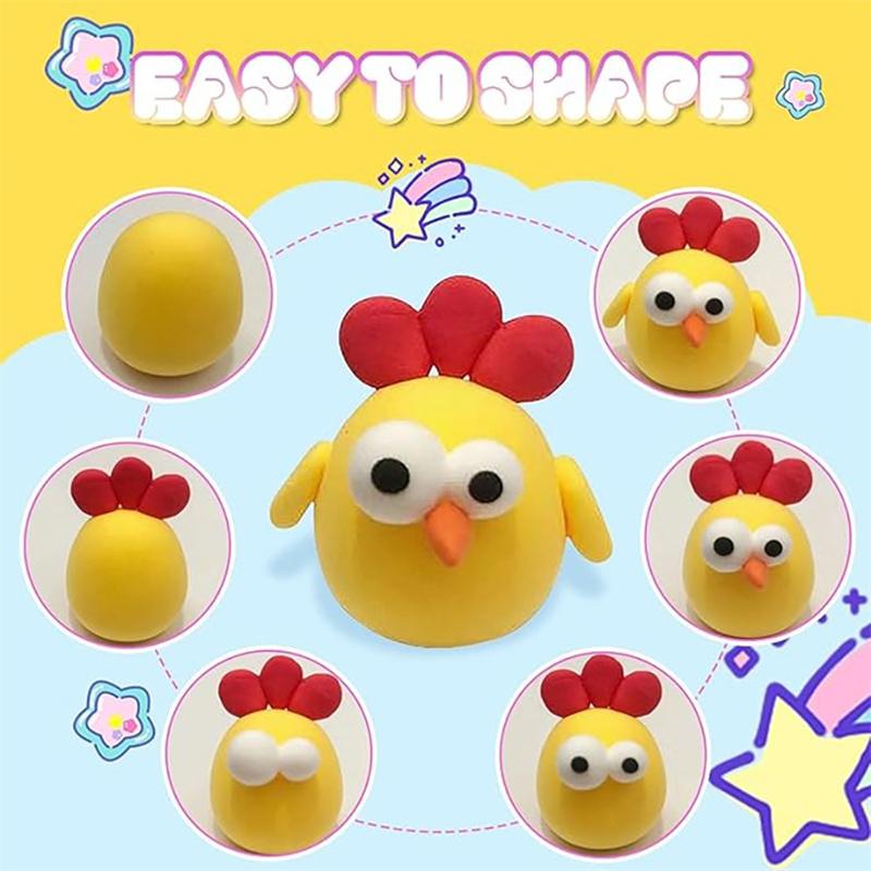 12/24/36 Stück Bunte Superleichte Knete DIY Spielzeug Lufttrocknende Polymer-Modellierknete mit 3 Werkzeugen Weicher Kreativer Pädagogischer Schleim Kinder