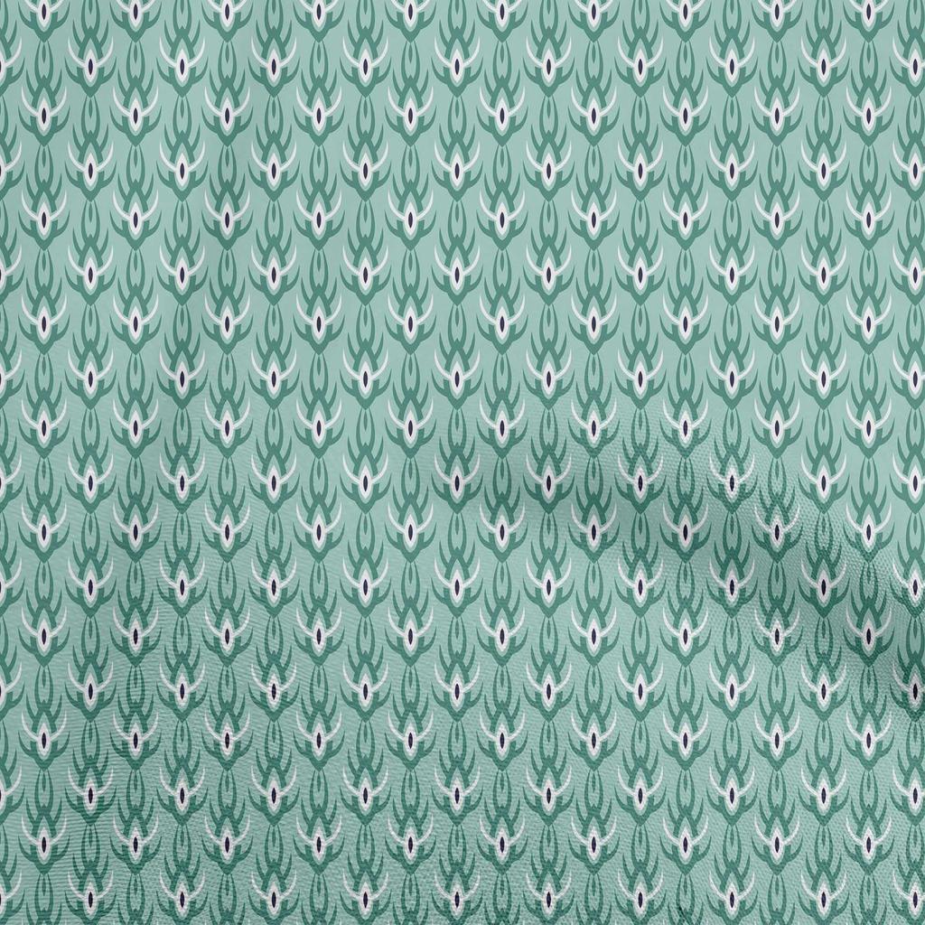 oneOone Cotton Flex Dusty Teal Green Fabric Geometric Sewing Fabric By The Yard Printed Diy Clothing Sewing Supplies 40 Inch