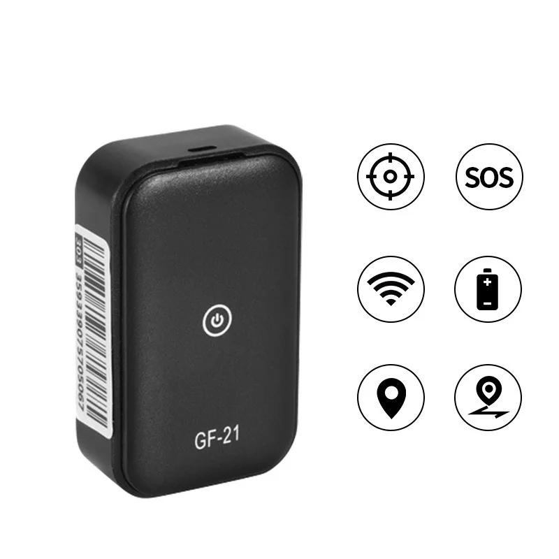 Real Time Tracking Sim Positioner Mini VehicleCar Gps Locator Black Loss Prevention TrackerGf21 Wifi Gps Locator Voice Control