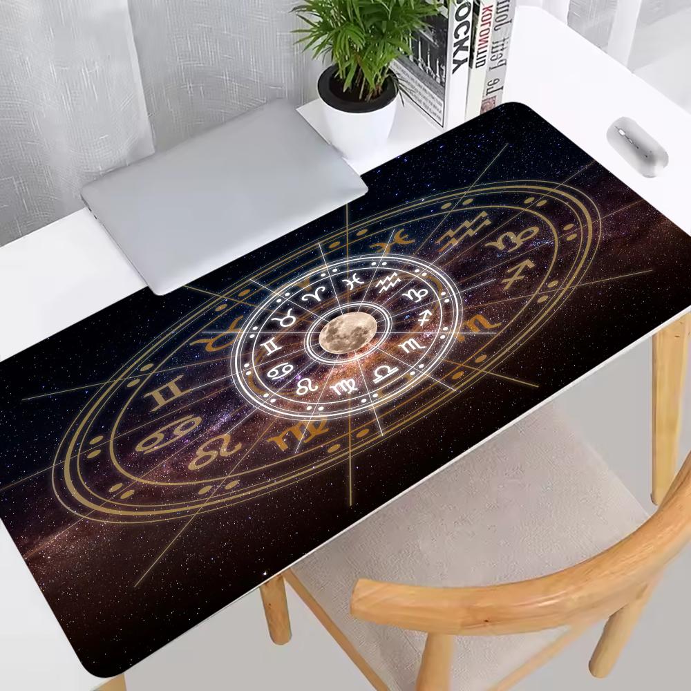 Astronomical Astrology Mouse Pad Pc Gaming Machine Rubber NonSlip Lock Edge Gaming Speed Keyboard Pad Office Expansion Desk Pad