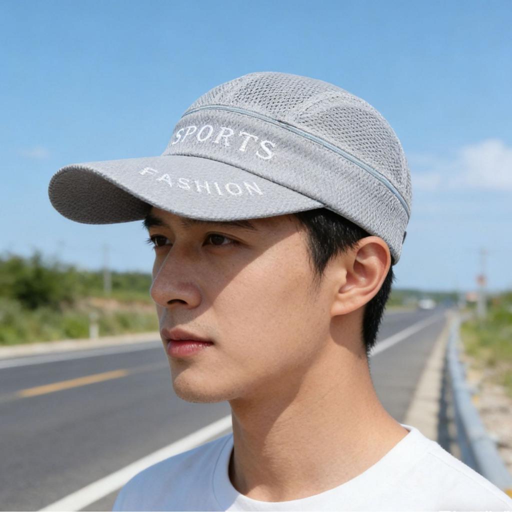 Spring And Summer Mesh Hat Thorn Men'S Embroidered Letter Baseball Cap Women'S Breathable And Versatile Sunscreen Wide-Brimmed Peaked Cap