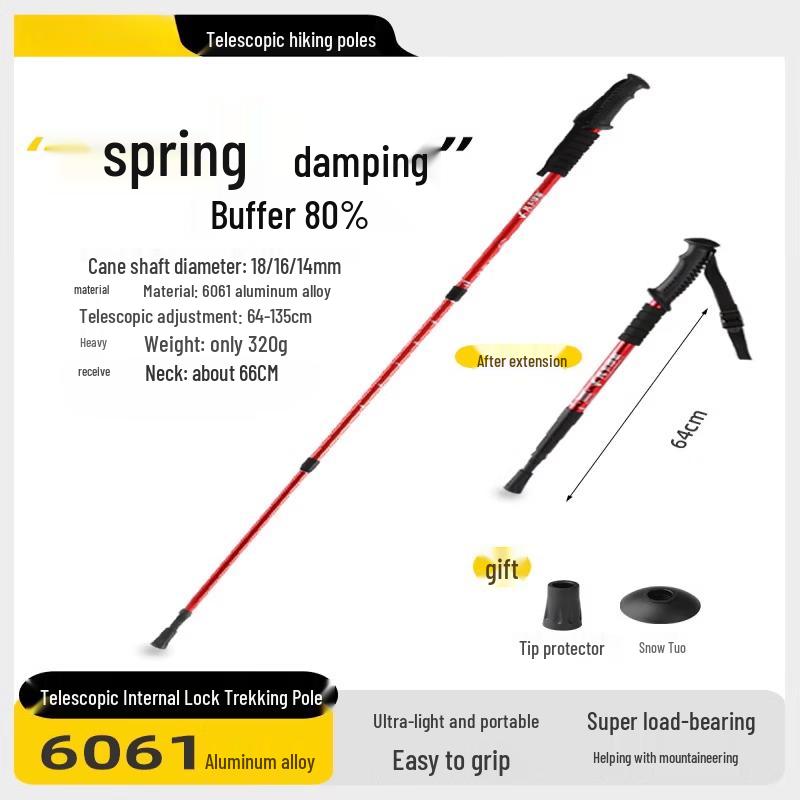 Tiemuyun Ultralight 6061 Aluminum Telescopic Folding Trekking Pole
