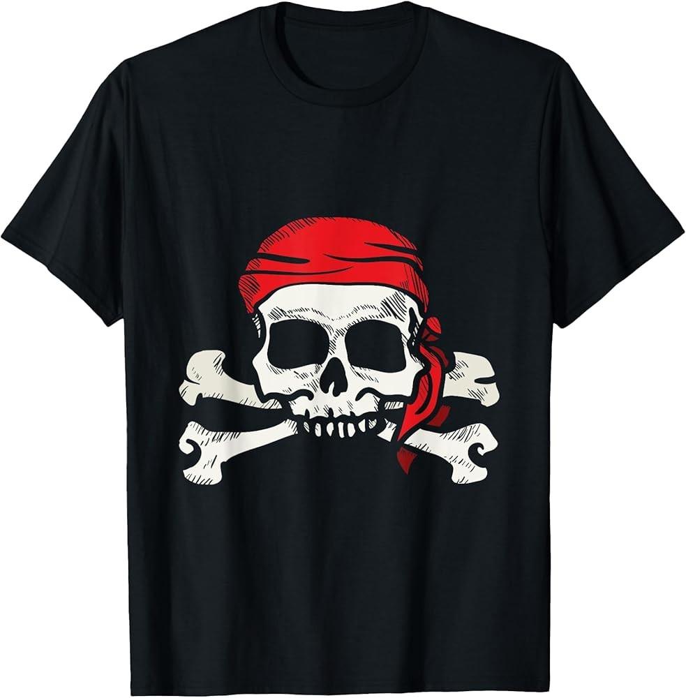 Jolly Roger Pirate Skull and Crossbones Gift TShirt Unisex T-Shirt XL