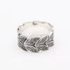 Adjustable Open Ring Men Women Sterling Leaf Vintage Boho Finger Stylish Geometric Design