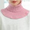 1Pc Solid Color Fashion Knitted Windproof Women Detachable Fake Collar Warmer Neck Turtleneck