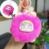 1 Pezzo Ciondolo Pelo di Coniglio Palla di Carbone Imitazione Portachiavi Peluche Colorato Carino Creativo Ciondolo per Borsa Decorazione da Appendere Regalo per Ragazze