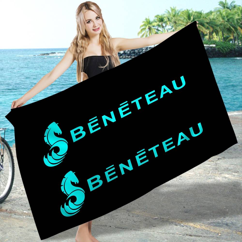 B-BENETEAU Logo Serviette de Plage Natation Anime Douce Absorbante Gant de Toilette Cadeaux pour Enfants Voyage Camping Salle de Sport