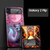Red Fox Hard PC Phone Case For Samsung Galaxy Z Flip 7 6 5 4 Black Cover For Galaxy Z Flip 3 Foldable Shell Fundas Capas Coque