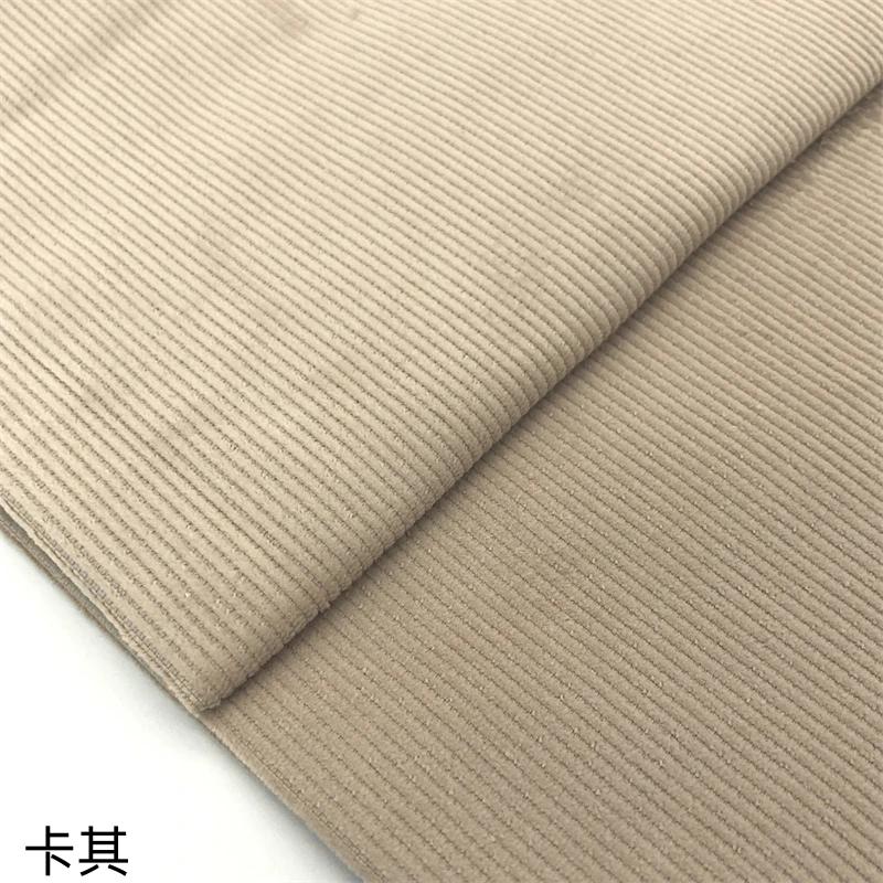 Pure Cotton Corduroy Fabric Medium Striped By The Meter for Clothes Dresses Pants Coats Sewing Cloth Soft Breathabe White Blue