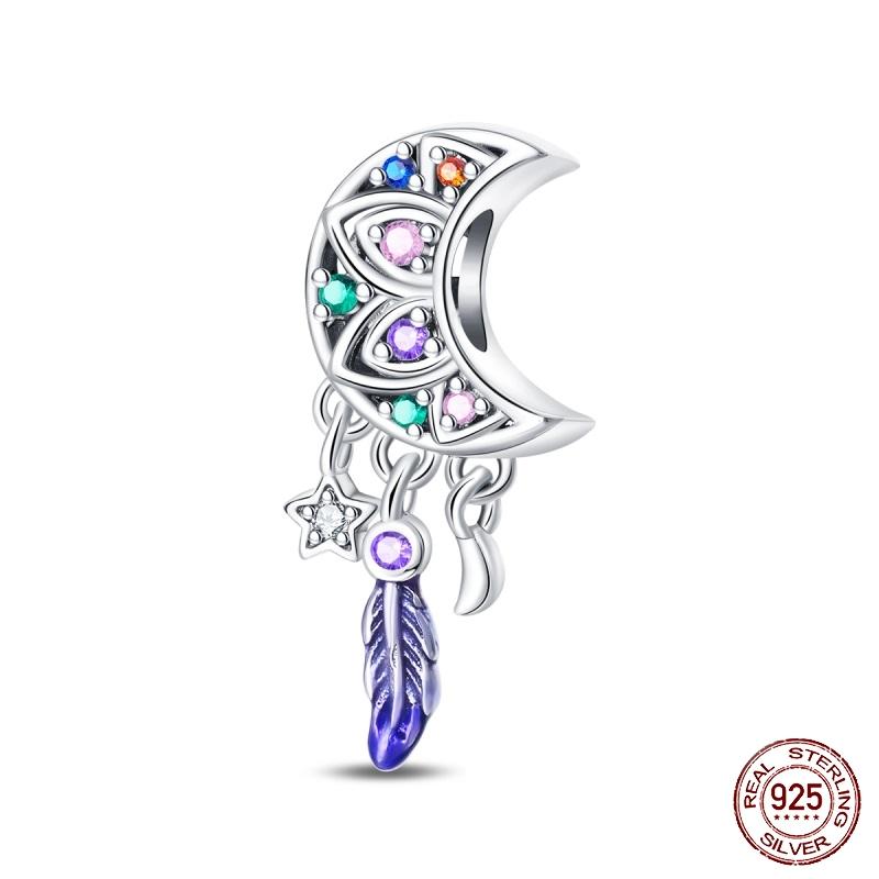 Copper Metal Trendy Fashion Glowing Spaceship Astronaut Bunny Planet Charm Bead Components Bead Components Compatible With Brand Authentic Original