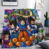 Dragon Ball Goku Warm Flannel Blanket Comfortable Print Pattern for Home Indoor Picnic Travel.-TING