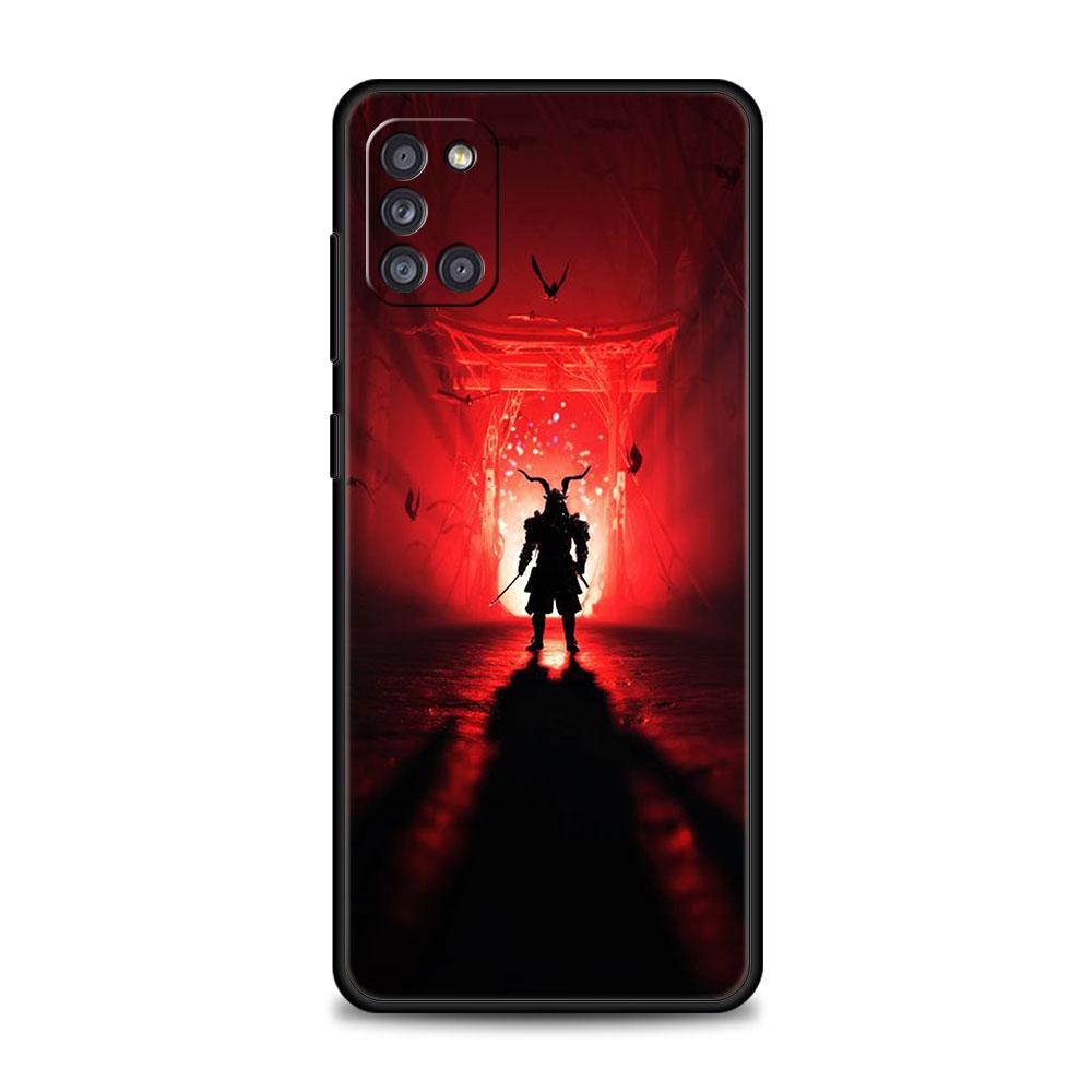 Pouzdro na telefon Samsung Galaxy A12 A52 A51 A32 A21s A71 A31 A32 A02s A72 A41 A22 Kryt Celular Funda Samurai Japan Ghost Art