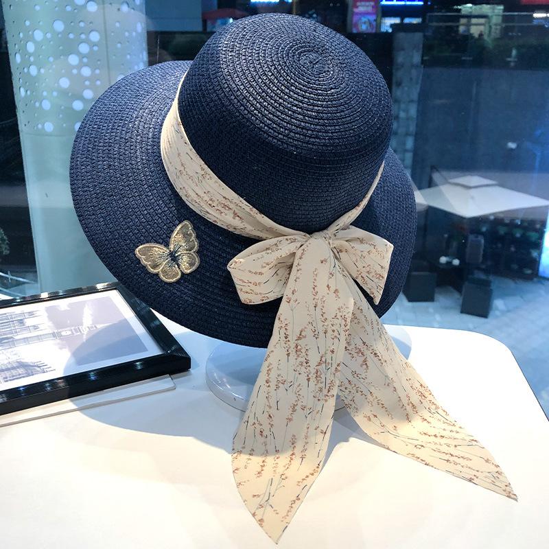 2025 New Spring and Summer Straw Hat Comfortable Women's Beach Hat Straw Braid Hot Selling Bow Sun Hat Sunshade Hat