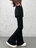 Women's High-Waisted Wide-Leg Flared Pants, Slimming Drapey Casual Look