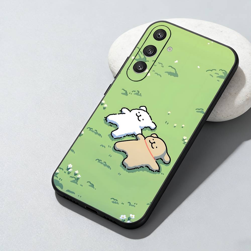 Cartoon Line M-Maltese Dogs  Phone Case For Samsung Galaxy A73,A72,A71,A70,A52,A51 Others Soft Black Cover