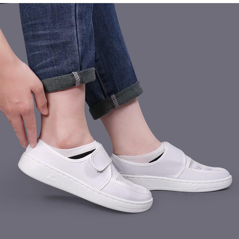 Anti-Static Velcro Mesh Shoes with Thick PU Sole for Cleanroom and Laboratory Use