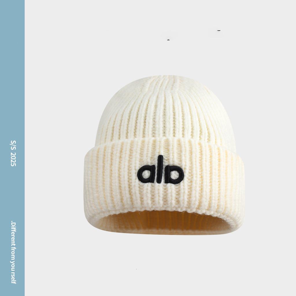 Autumn Winter Knit Hat For Women With Alphabet Design Windproof And Warm