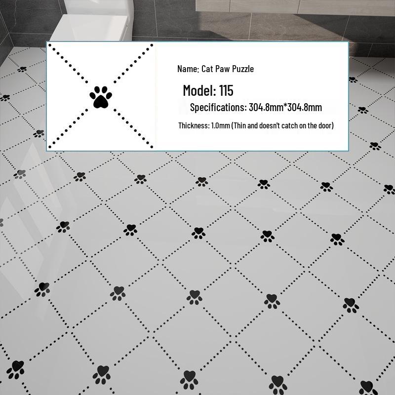 PVC Self-Adhesive Waterproof Stone Plastic Floor Sticker for Bathroom and Kitchen