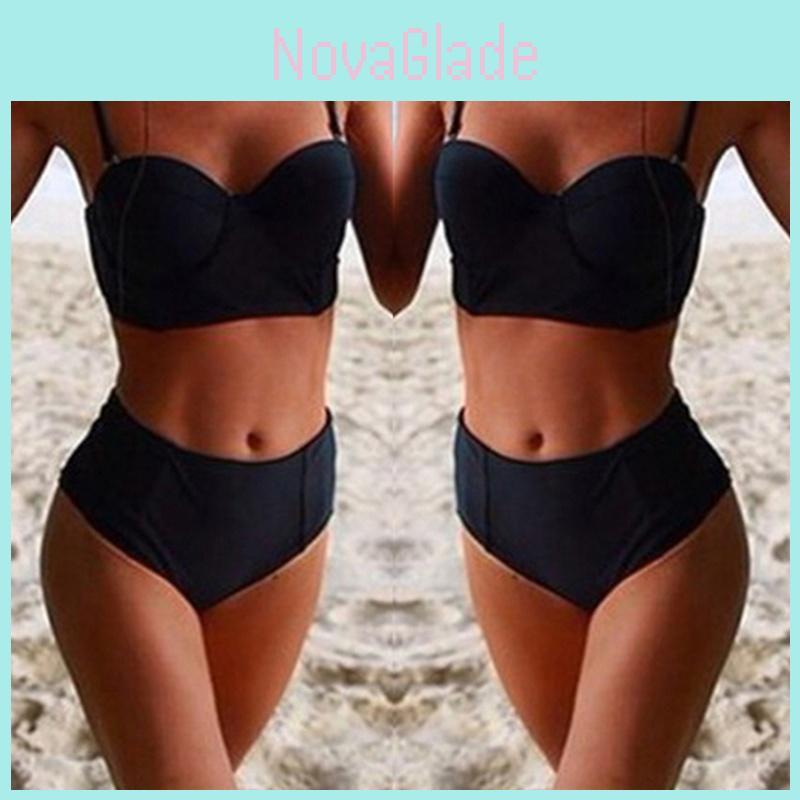 Vintage High Waist Bikini Monokini Swimwear Set For Women With Timeless Elegance