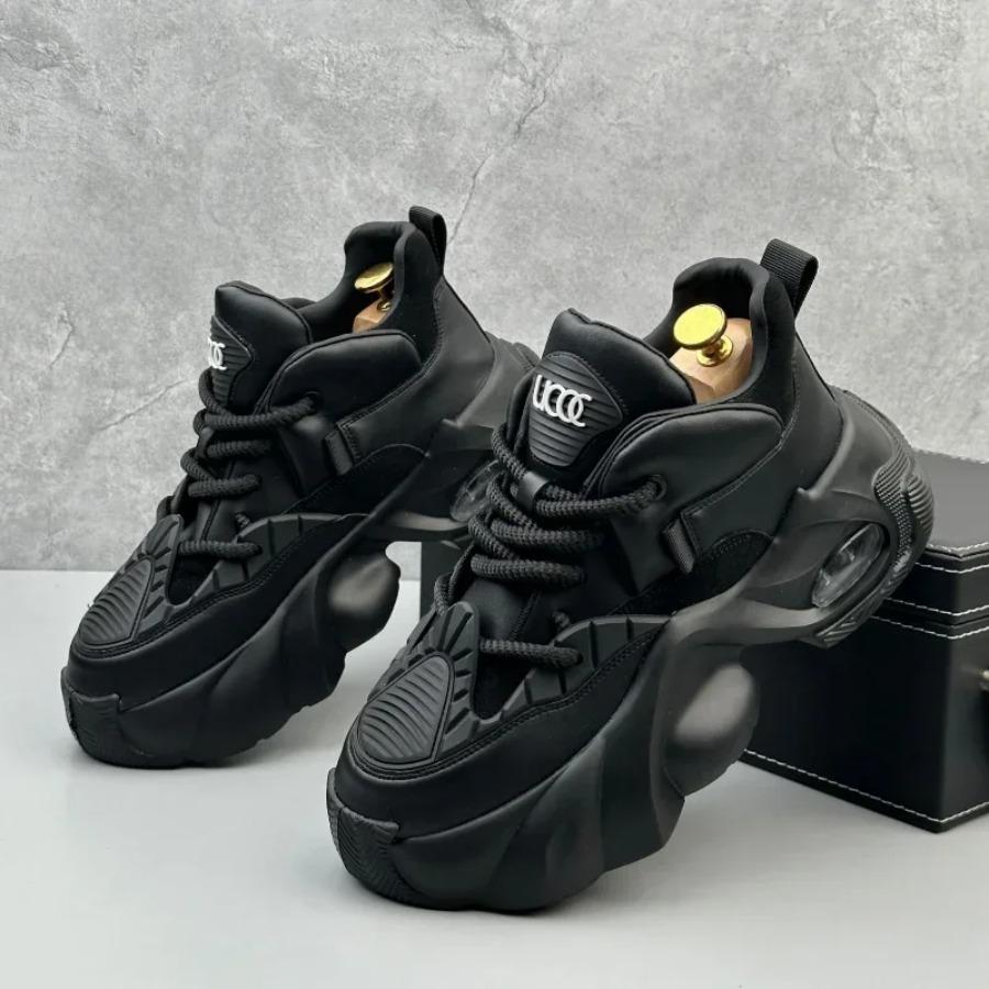 New fashionable  versatile men's casual sports shoes trendy thick soled student  height increasing shoes zapatillas hombre men