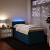 Box Spring Bed with Mattress Blue 100x200 cm Velvet