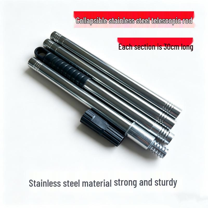 Stainless Steel Telescopic Roller Rod with Detachable Head and Sandpaper Holder
