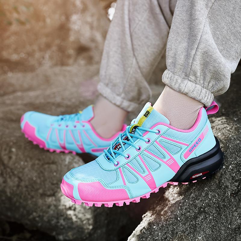 Fashion Women's Hiking Shoes Outdoor Shock-proof Non-slip Shoes Large Size Walking Sneakers