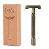 Classic Brass Double-Sided Safety Razor with Twist-Off Head